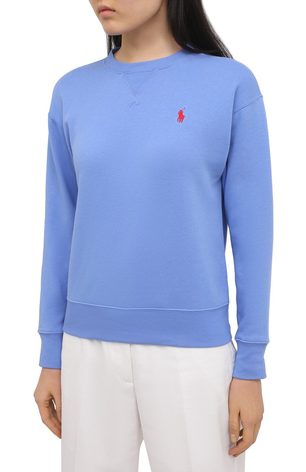 Хлопковый свитшот POLO RALPH LAUREN синего цвета по цене 16350 руб., арт. 211780304, фото 3 Хлопковый свитшот POLO RALPH LAUREN, арт. 211780304, фото 3