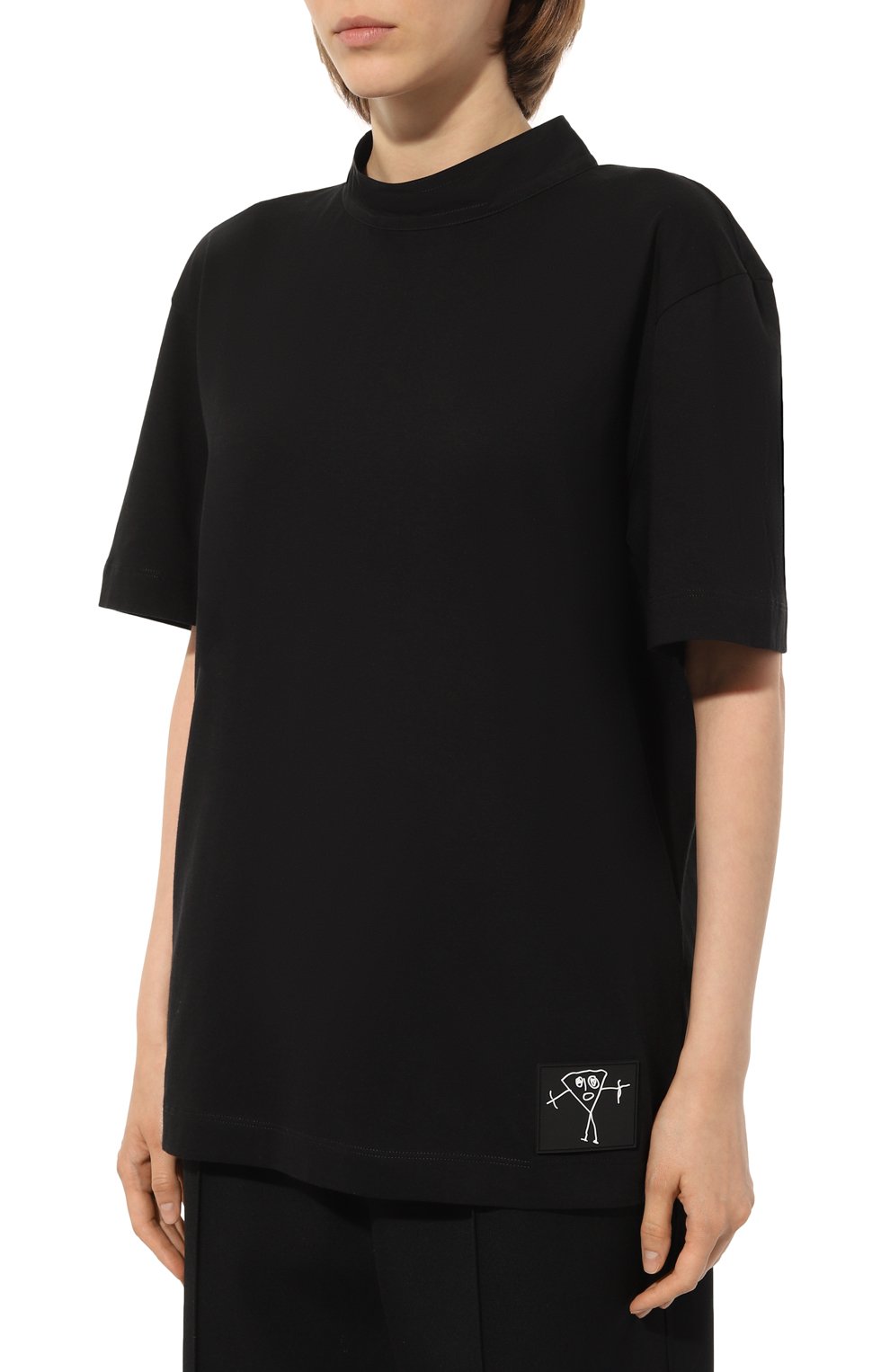 Хлопковая футболка PLAN C черного цвета по цене 22500 руб., арт. THCJE01JHU/TJ002, фото 3 Хлопковая футболка PLAN C, арт. THCJE01JHU/TJ002, фото 3