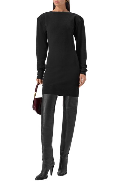 Кожаные ботфорты nadja 100 SAINT LAURENT, арт. 843853/28N00, фото 3