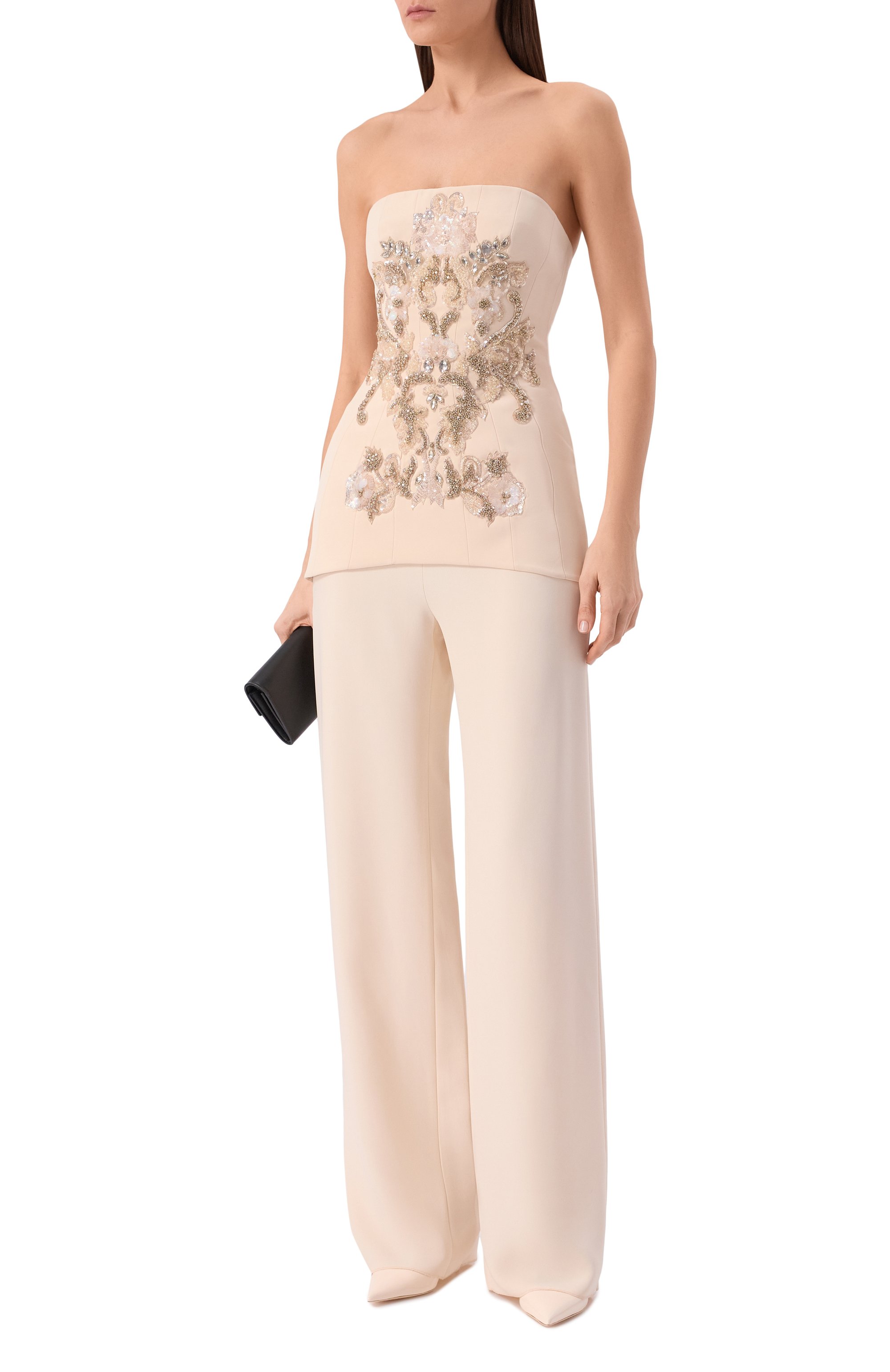 Топ ZUHAIR MURAD кремового цвета по цене 460500 руб., арт. RTP26023/CRCA018, фото 2 Топ ZUHAIR MURAD, арт. RTP26023/CRCA018, фото 2