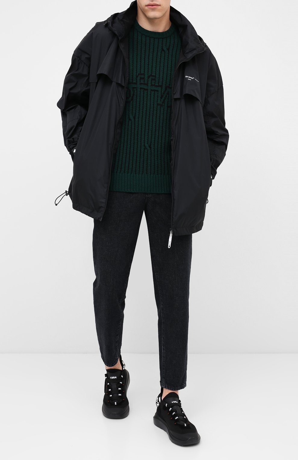 Свитер из шерсти и хлопка OFF-WHITE, арт. 0MHE043E20KNI0015700, фото 2