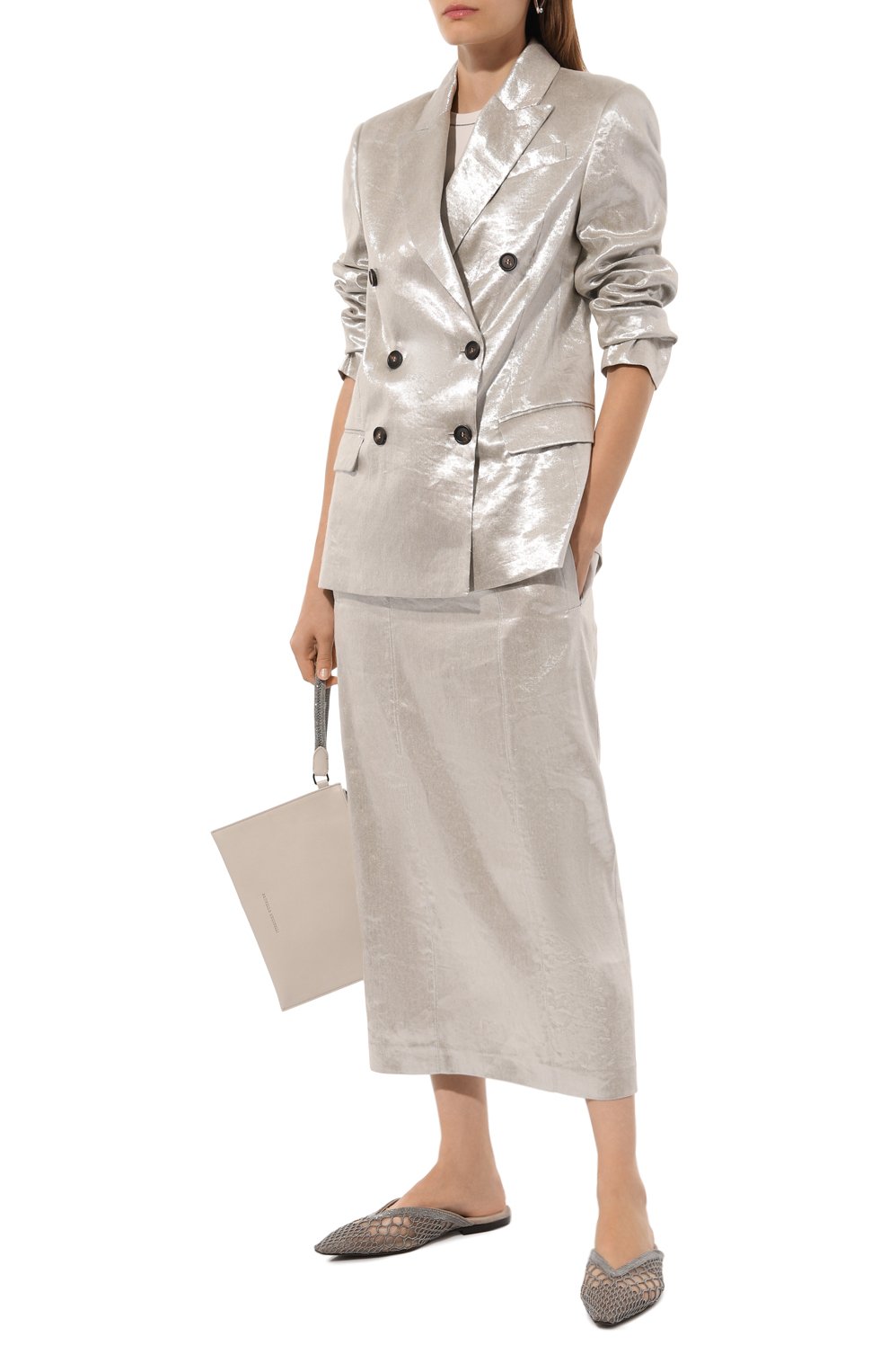 Льняная юбка BRUNELLO CUCINELLI, арт. ML155G3566, фото 2