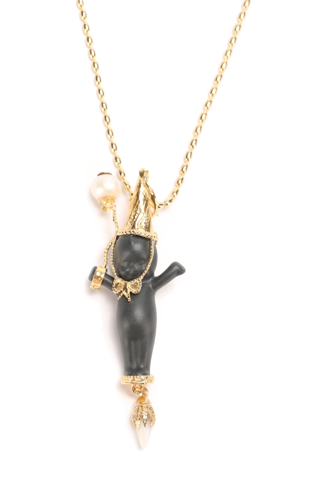 Кулон из фарфора на цепочке с отделкой из жемчуга GEM KINGDOM, арт. B34/M, фото 2