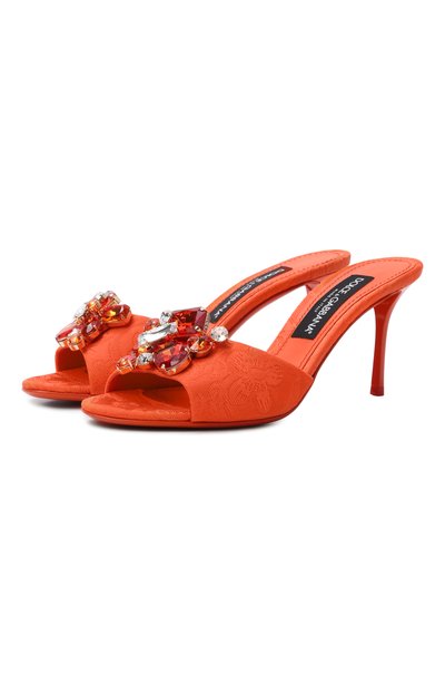 Женские текстильные мюли keira 75 DOLCE & GABBANA, арт. CR1958/A9AA2