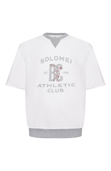 Мужской свитшот из хлопка и льна BRUNELLO CUCINELLI, арт. MR8313378G