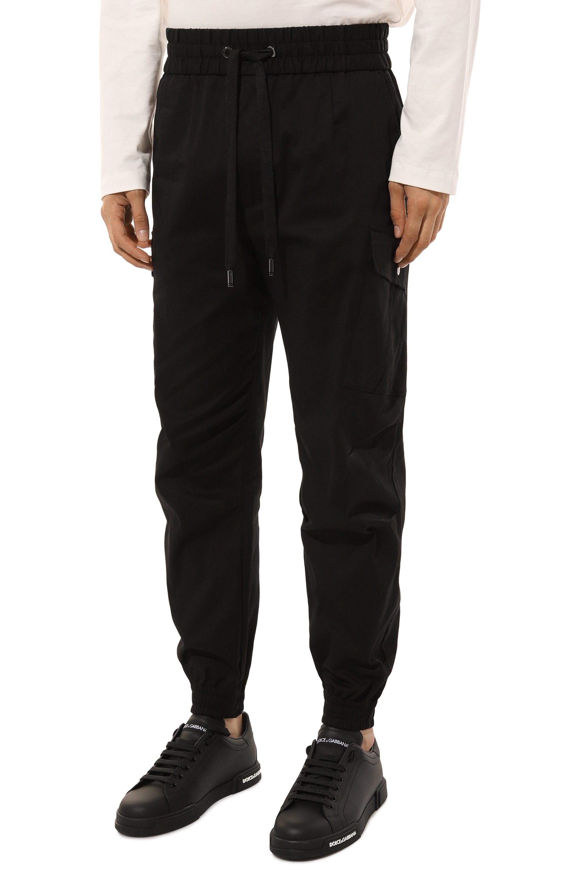 Хлопковые джоггеры DOLCE & GABBANA, арт. GW50HT/FUFMF, фото 3