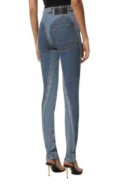 Джинсы MUGLER голубого цвета по цене 59950 руб., арт. 21W6PA0326247, фото 4 Джинсы MUGLER, арт. 21W6PA0326247, фото 4