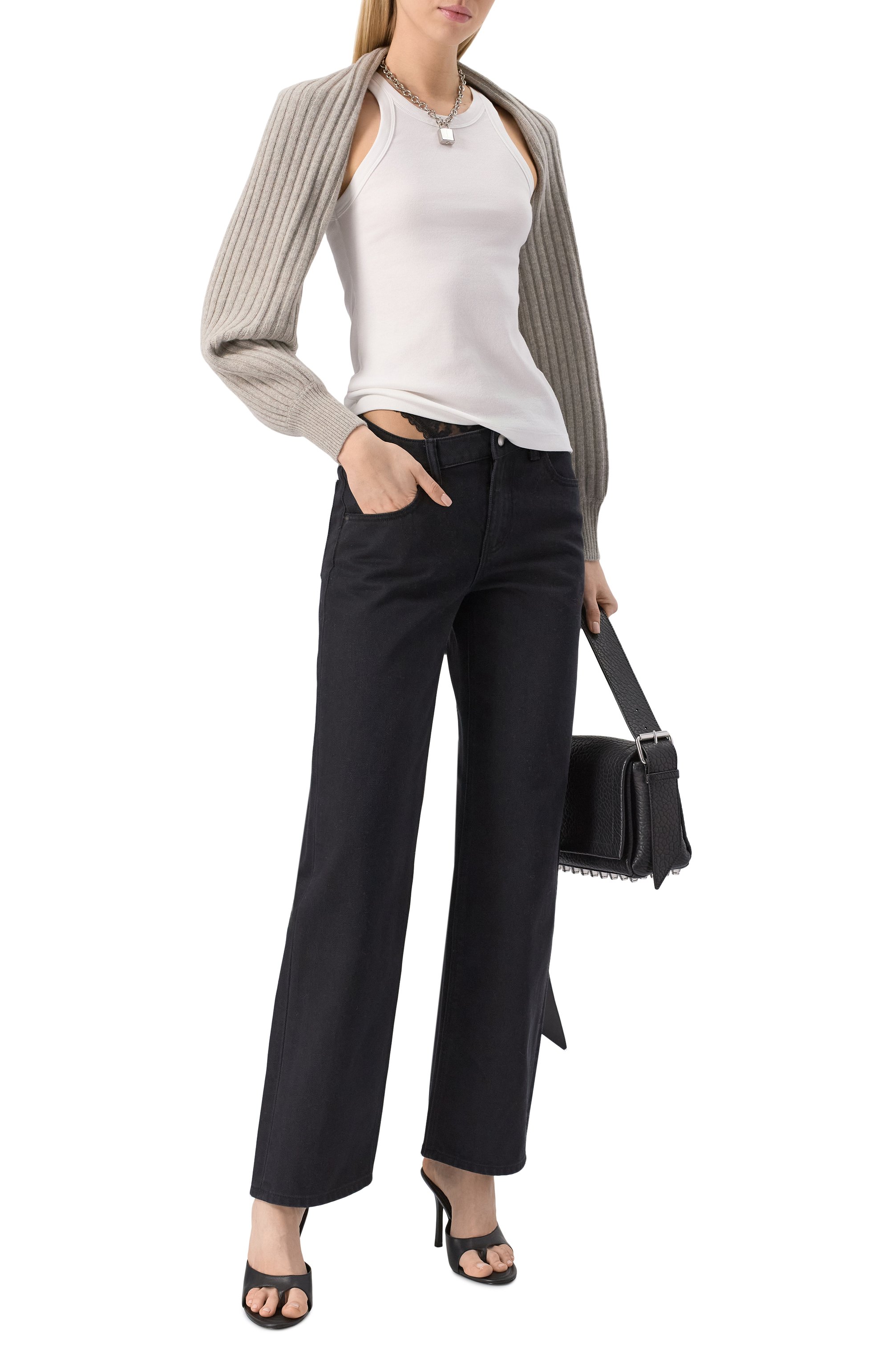 Шерстяной шарф ALEXANDER WANG, арт. 1KC1259090, фото 2