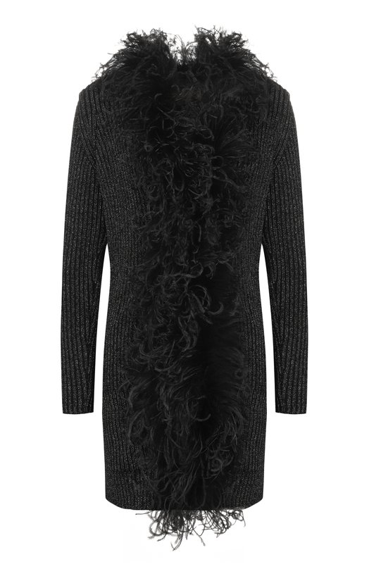 Кардиган из шерсти и вискозы Valentino 8B3KE04Y/A4B Чёрный 8B3KE04Y/A4B