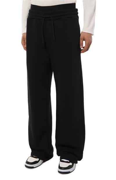 Хлопковые брюки MSGM черного цвета по цене 19200 руб., арт. 3640MP81/247000, фото 3 Хлопковые брюки MSGM, арт. 3640MP81/247000, фото 3