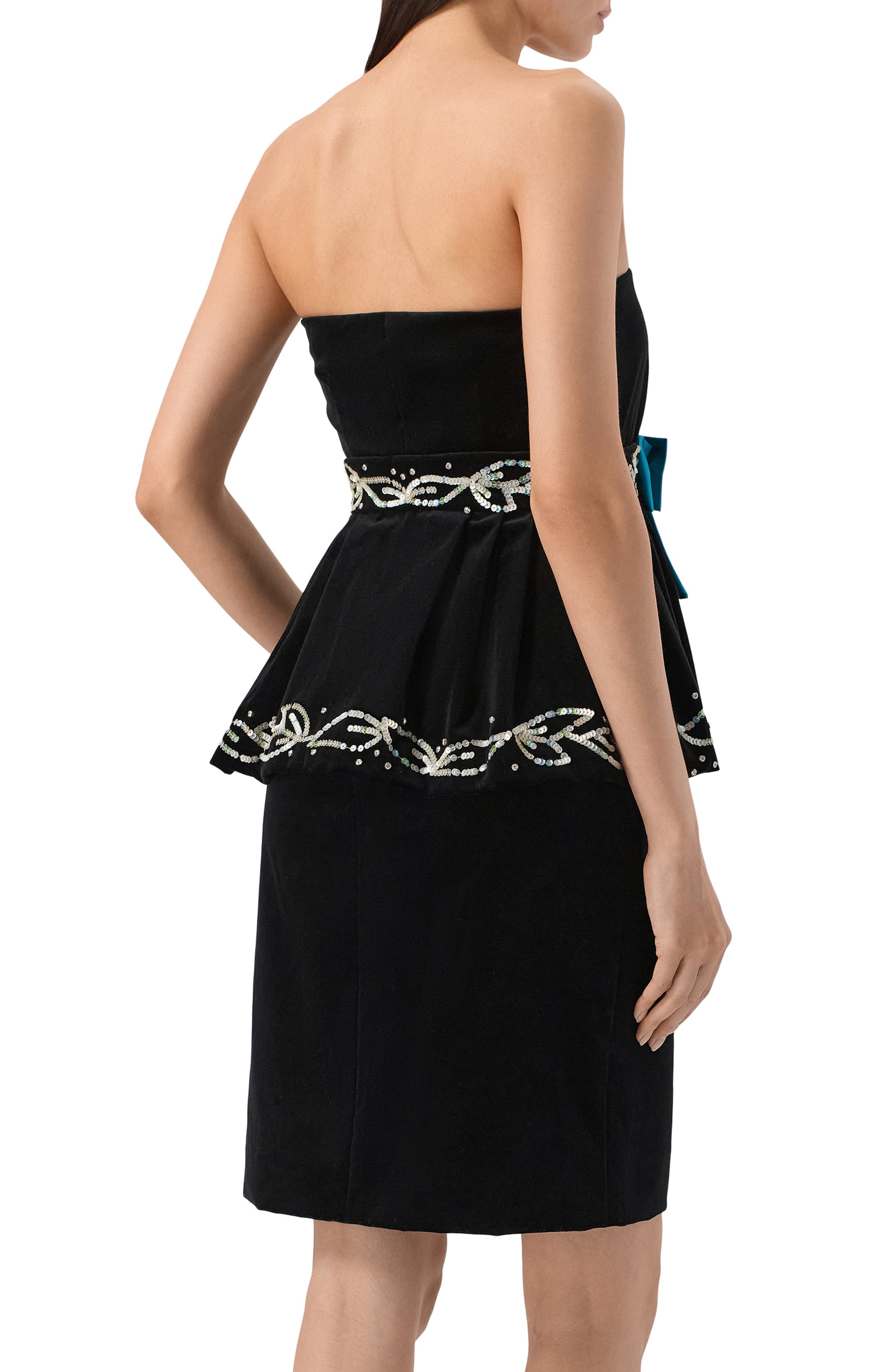 Бархатное платье VALENTINO, арт. 7B3VADP5/905, фото 3