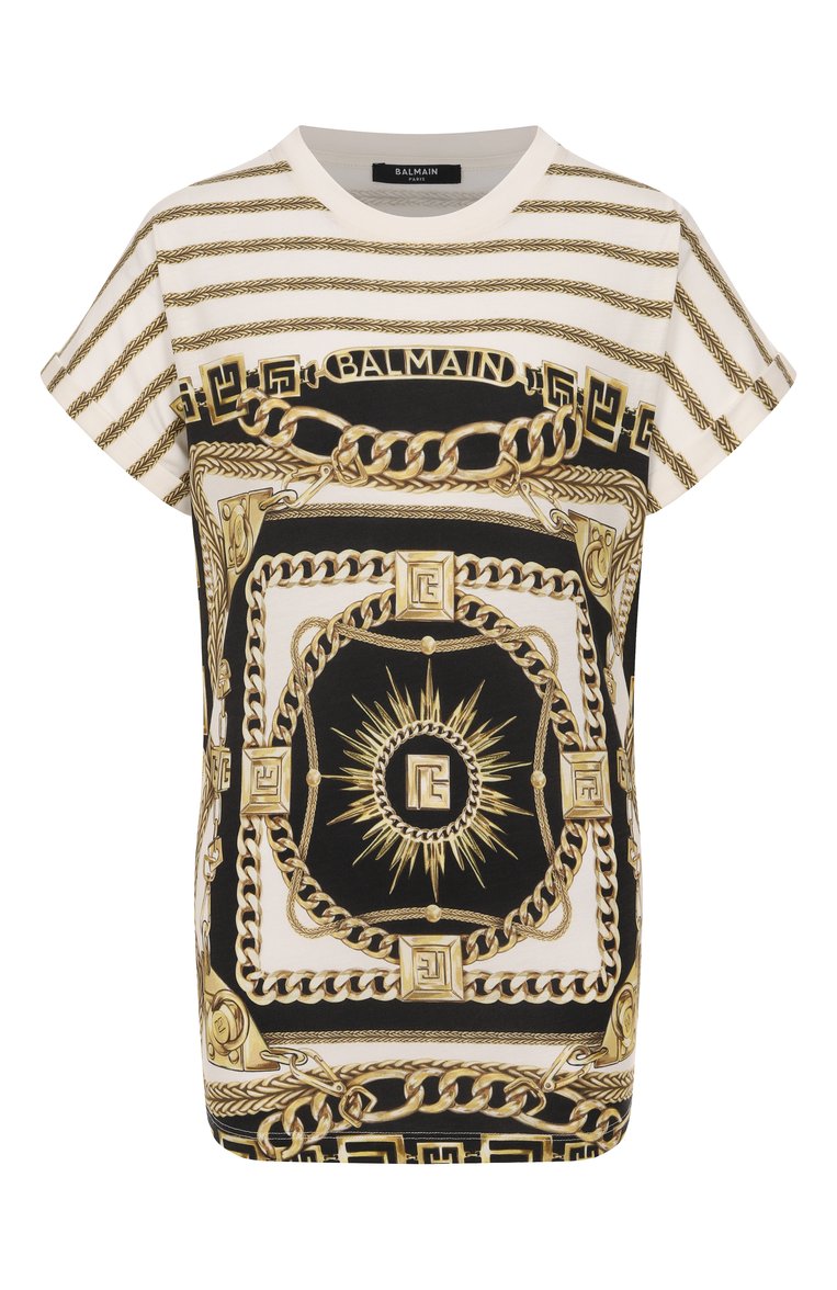 Хлопковая футболка BALMAIN, арт. FF1EF012/GF02, фото 1