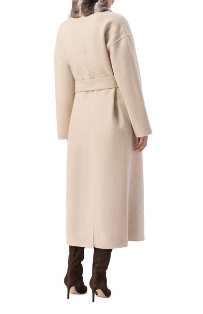 Кашемировое пальто с отделкой из шиншиллы KITON, арт. D60619DK05P8801, фото 4