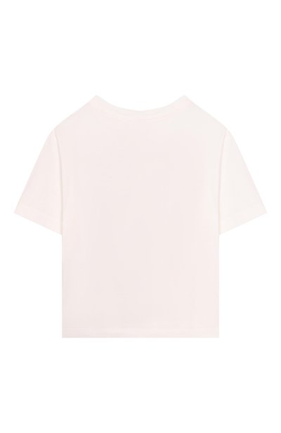 Хлопковая футболка DOLCE & GABBANA молочного цвета по цене 21200 руб., арт. L5JTNL/G7P6Z, фото 2 Хлопковая футболка DOLCE & GABBANA, арт. L5JTNL/G7P6Z, фото 2