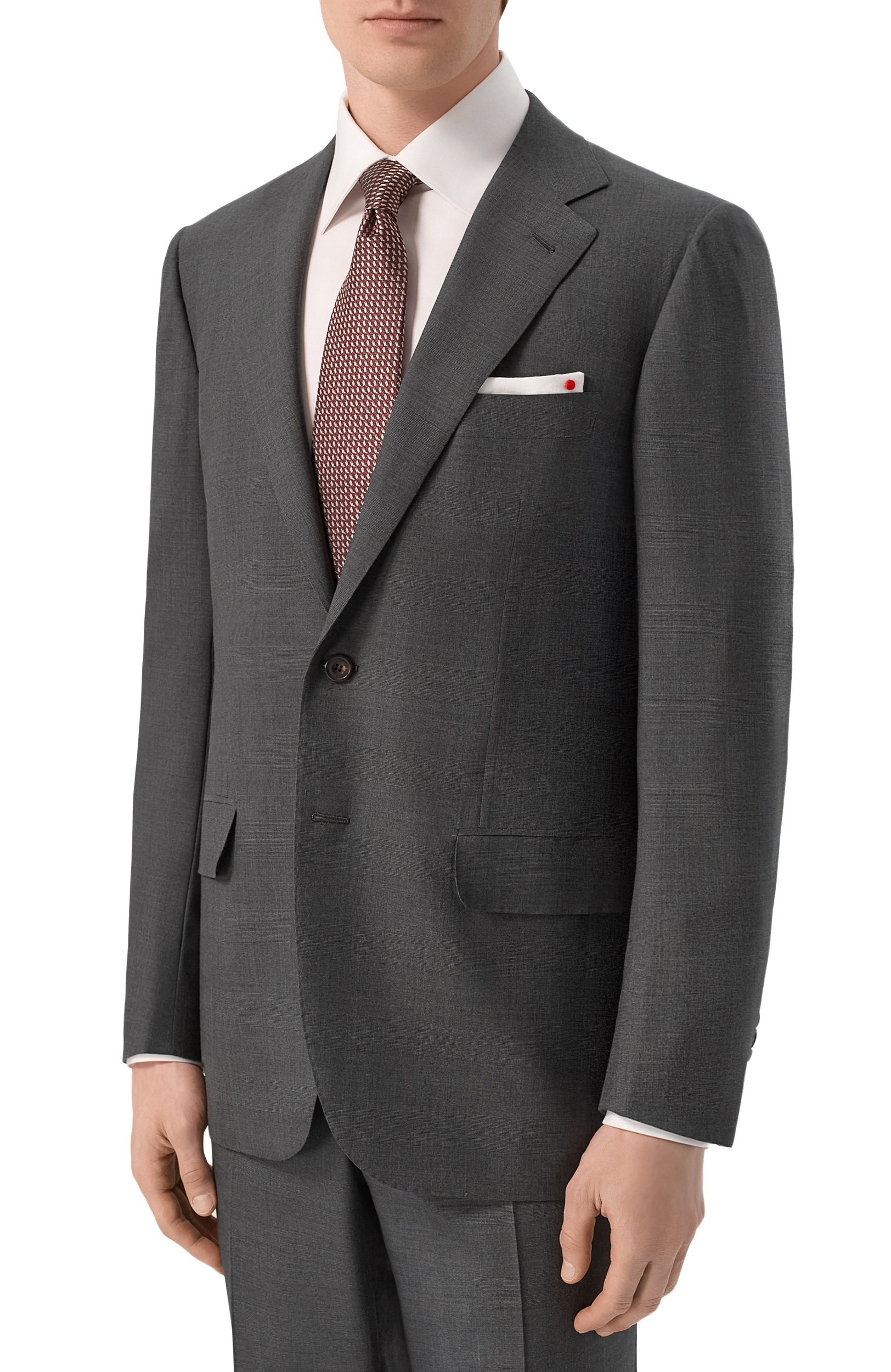 Шерстяной костюм KITON темно-серого цвета по цене 1180000 руб., арт. UA81K09828_002, фото 2 Шерстяной костюм KITON, арт. UA81K09828_002, фото 2