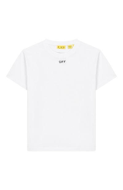 Хлопковая футболка OFF-WHITE, арт. 0BAA002S26JER006_001