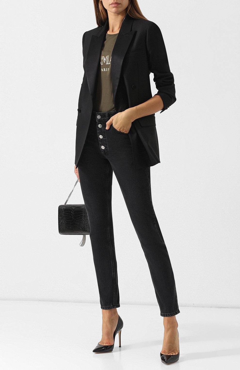 Хлопковый топ с логотипом бренда BALMAIN, арт. 158010/326I, фото 2