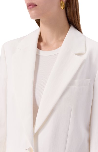 Жакет из вискозы BLUMARINE белого цвета по цене 147000 руб., арт. P522B096W_1, фото 5 Жакет из вискозы BLUMARINE, арт. P522B096W_1, фото 5