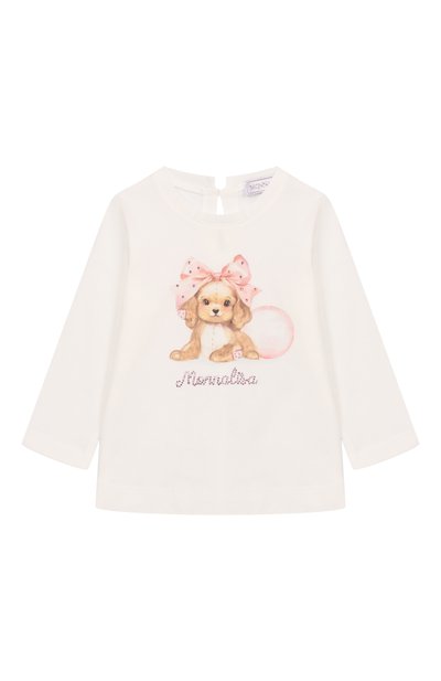 Хлопковый лонгслив MONNALISA, арт. 39F605