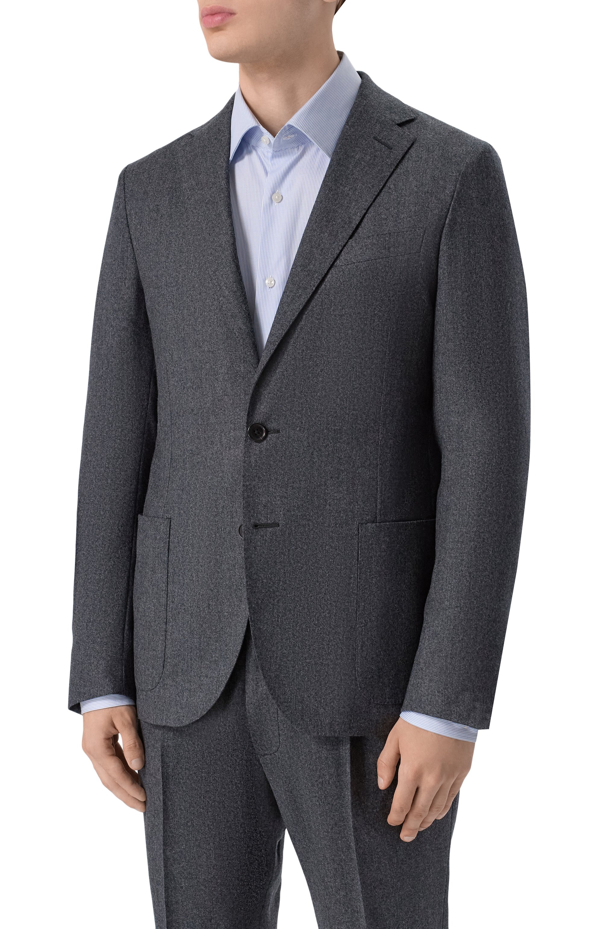 Шерстяной костюм CORNELIANI темно-серого цвета по цене 205500 руб., арт. 26X007-2618400_SET, фото 2 Шерстяной костюм CORNELIANI, арт. 26X007-2618400_SET, фото 2