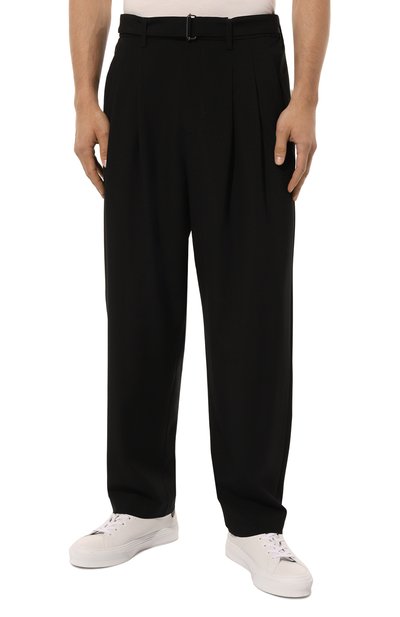 Шерстяные брюки KAZUYUKI KUMAGAI черного цвета по цене 66500 руб., арт. AP41-052, фото 3 Шерстяные брюки KAZUYUKI KUMAGAI, арт. AP41-052, фото 3