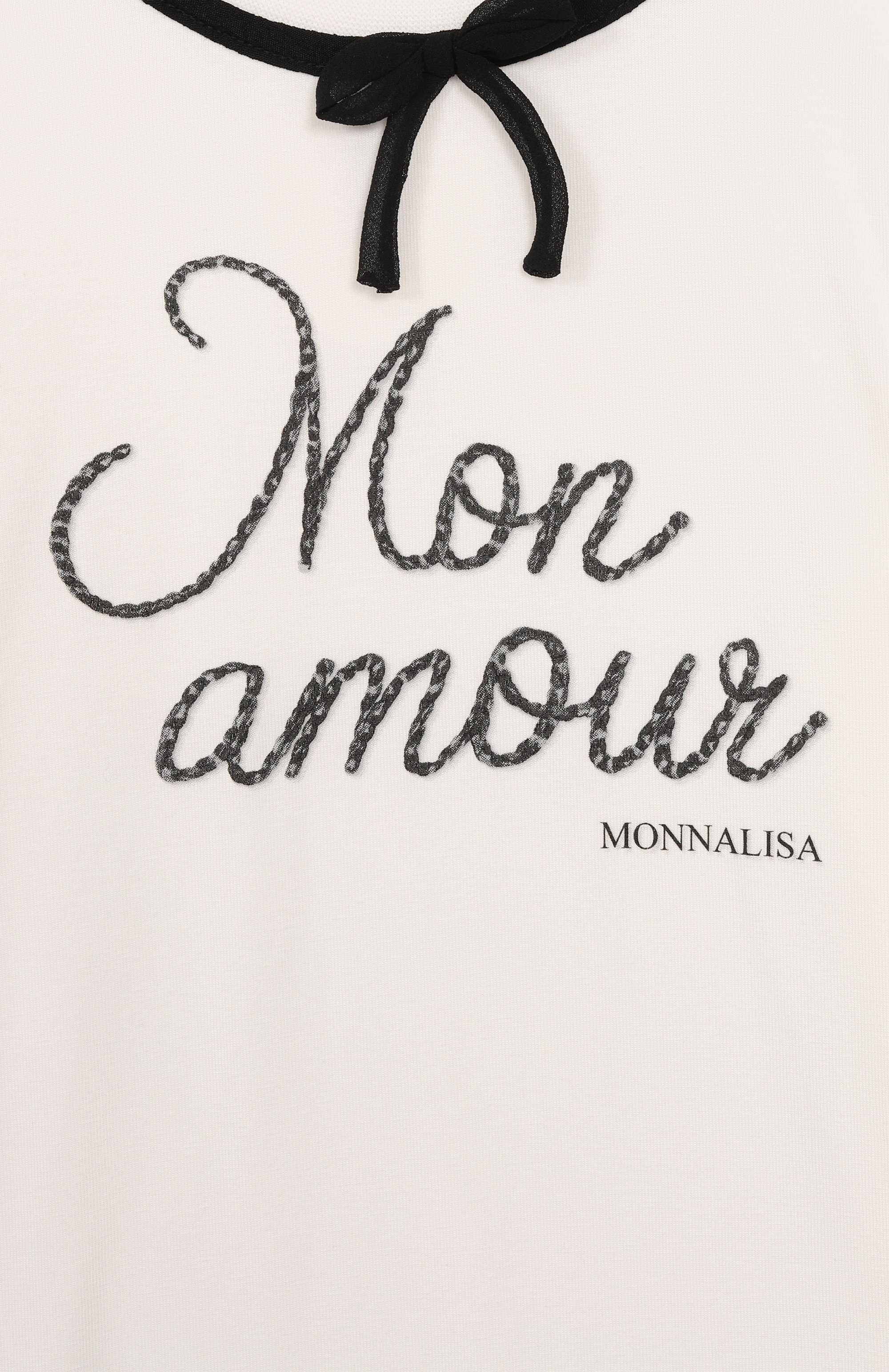 Хлопковый лонгслив MONNALISA, арт. 71F609, фото 3