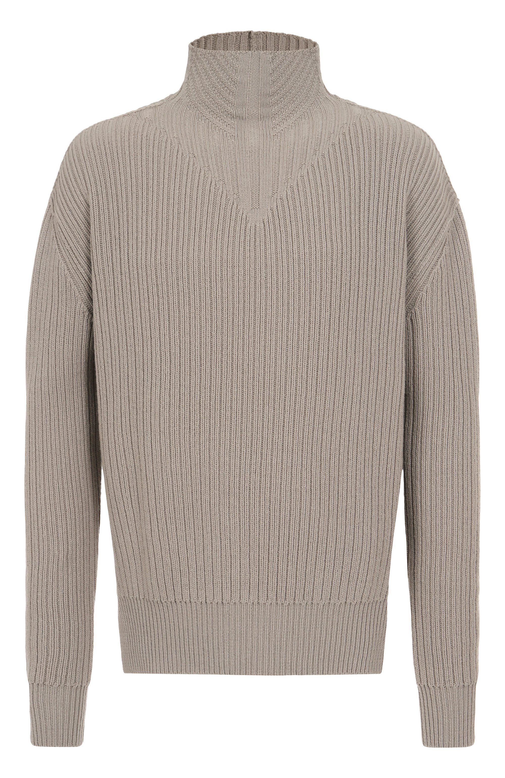 Шерстяной свитер RICK OWENS бежевого цвета по цене 110000 руб., арт. RU02E1645/KWV, фото 1 Шерстяной свитер RICK OWENS, арт. RU02E1645/KWV, фото 1