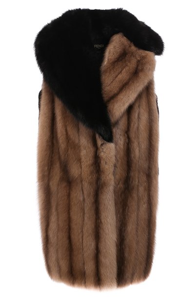 Женский жилет из меха соболя и норки FENDI, арт. FNH417 A8Q0