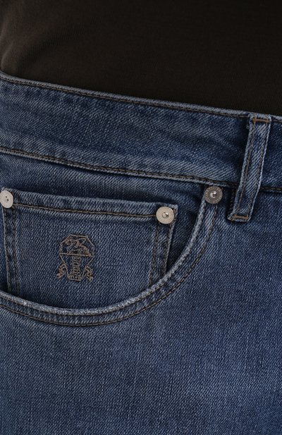 Джинсы leisure fit BRUNELLO CUCINELLI синего цвета по цене 69450 руб., арт. M283PX1290, фото 5 Джинсы leisure fit BRUNELLO CUCINELLI, арт. M283PX1290, фото 5