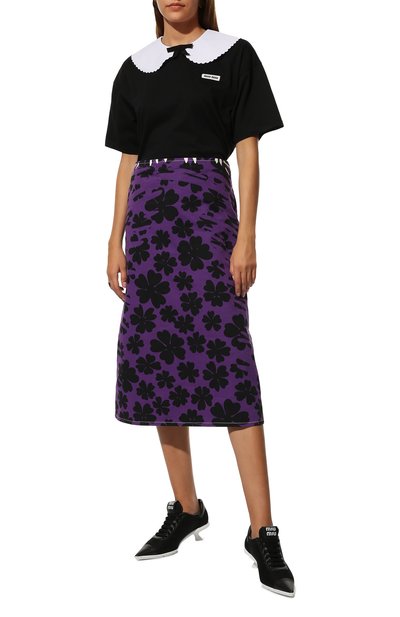 Комбинированные туфли MIU MIU, арт. 5E743D-77T-F0002-055, фото 2