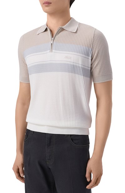 Поло из шелка и хлопка ZILLI, арт. KZP002M0107VFSTR0, фото 3