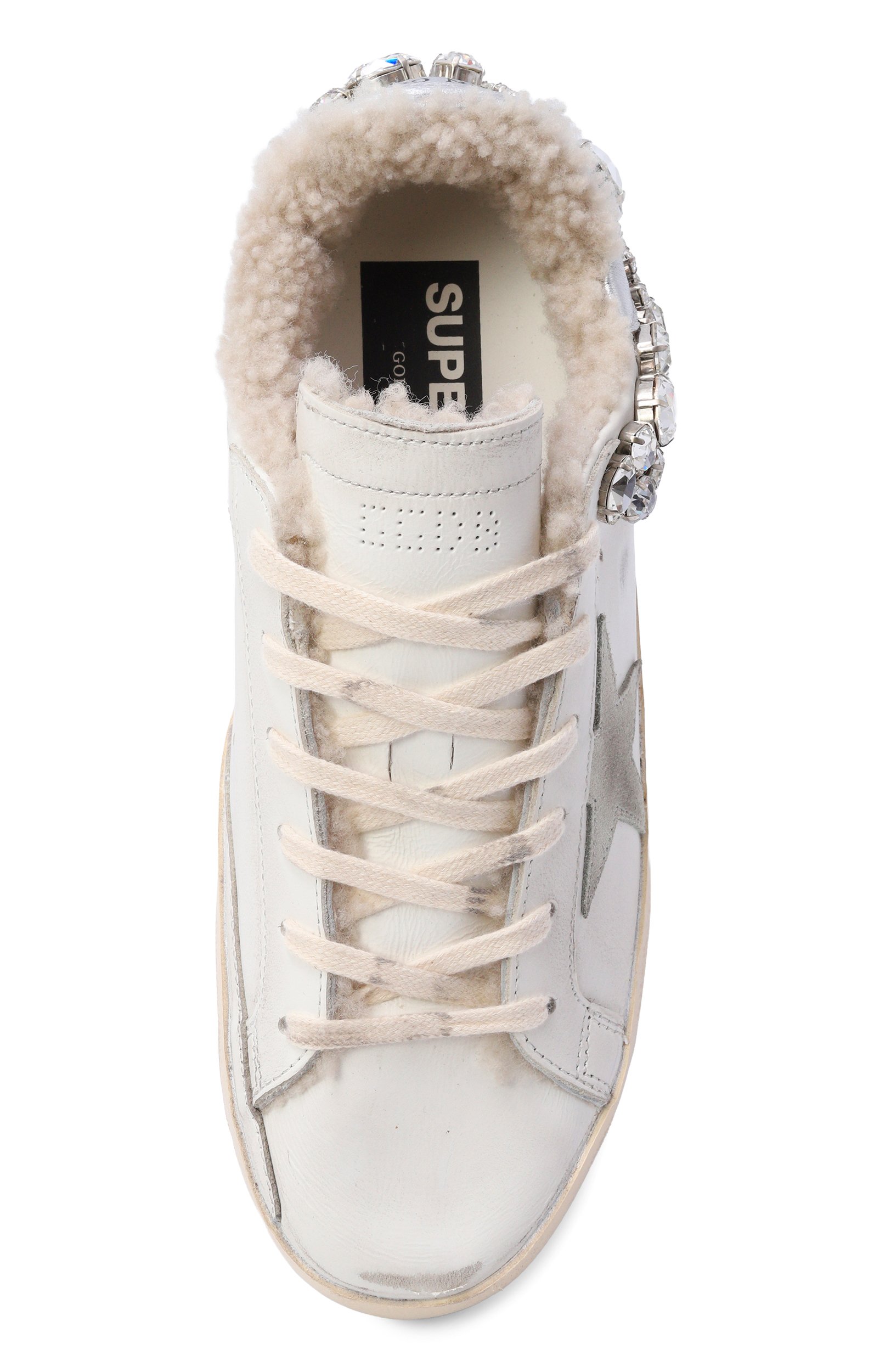 Кожаные кеды super-star GOLDEN GOOSE DELUXE BRAND, арт. GWF00174.F003355, фото 6
