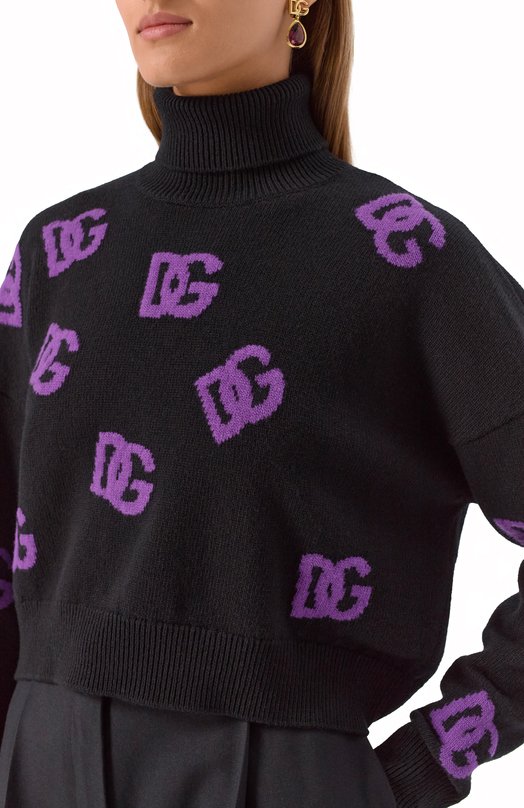 Шерстяной свитер Dolce & Gabbana FXW04T/JCVYX Чёрный  FXW04T/JCVYX Фото 5