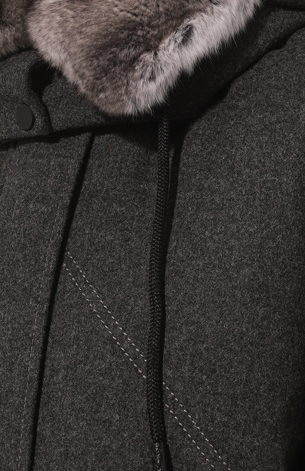 Кашемировое пальто pola с капюшоном из меха шиншиллы FURLAND, арт. 0237804830179200110, фото 5