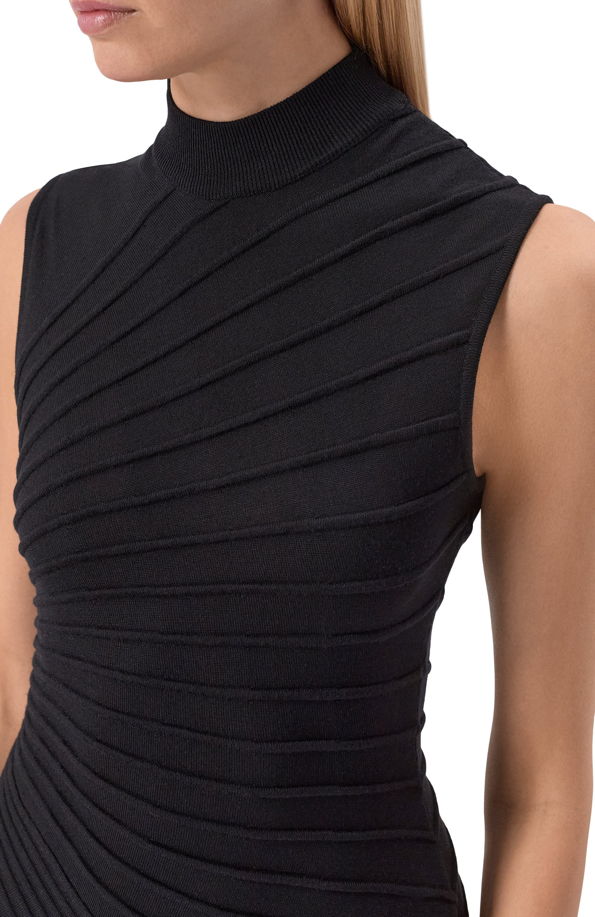 Шерстяное платье ALAIA, арт. AA9R2569K162C, фото 4