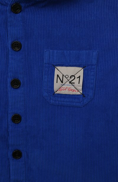 Вельветовая куртка N21 синего цвета по цене 23650 руб., арт. N21778/N0306, фото 3 Вельветовая куртка N21, арт. N21778/N0306, фото 3