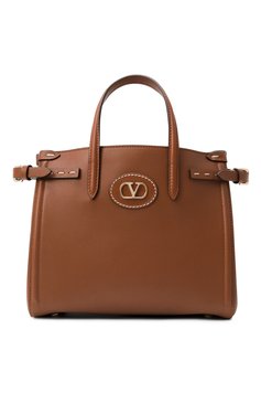 Женская сумка antibes small VALENTINO коричневого цвета, арт. 6W2B0R20/CVC | Фото 1 (Драгоценные камни: Проставлено; Размер: small; Ремень/цепочка: На ремешке; Материал сплава: Проставлено; Материал: Натуральная кожа)