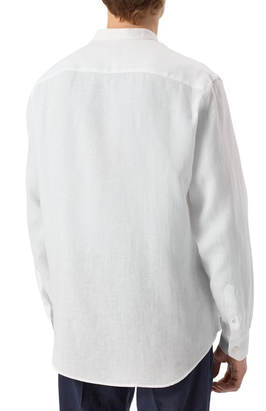 Льняная рубашка Emporio Armani 01SMGL/010F9 Белый  01SMGL/010F9 Фото 4