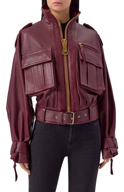 Кожаная куртка BALMAIN, арт. FF0TF510/LE05, фото 3