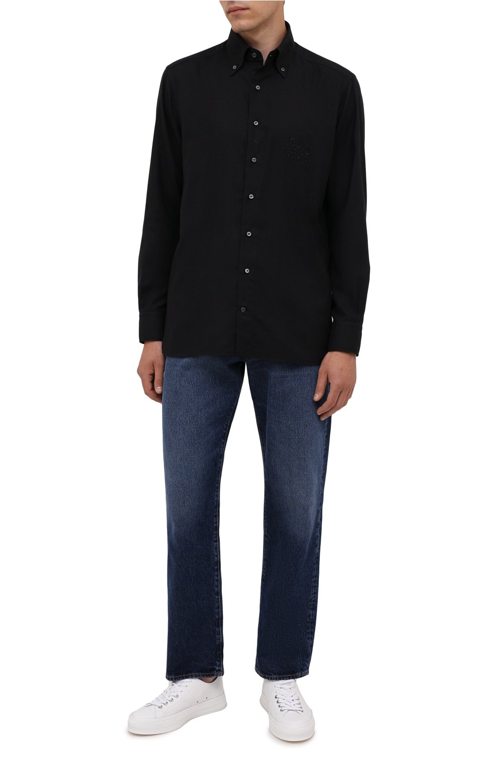 Рубашка из хлопка и кашемира ZILLI, арт. MFW-4050-1649/ZS4003, фото 2