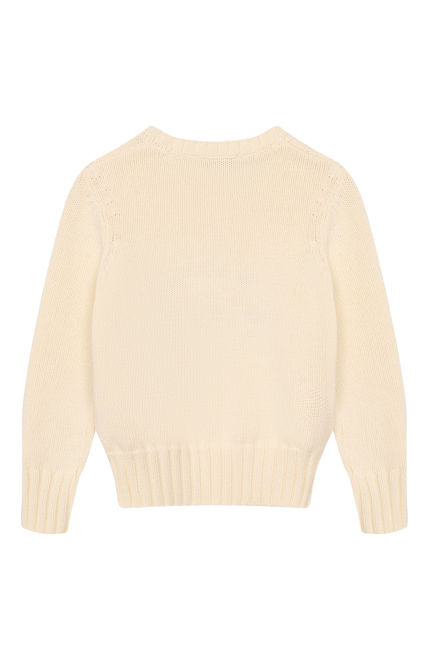 Хлопковый пуловер SPORTY AND RICH кремового цвета по цене 21800 руб., арт. WS09375412WH37, фото 2 Хлопковый пуловер SPORTY AND RICH, арт. WS09375412WH37, фото 2