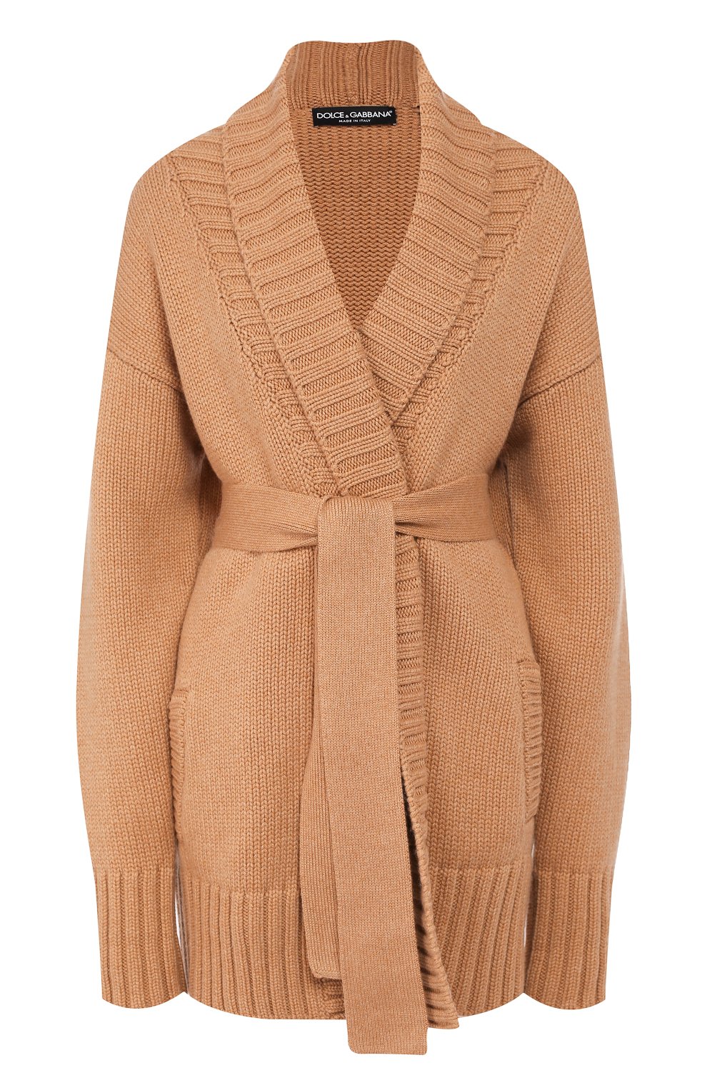 Кашемировый кардиган DOLCE & GABBANA бежевого цвета по цене 267500 руб., арт. FX502T/JAWPV, фото 1 Кашемировый кардиган DOLCE & GABBANA, арт. FX502T/JAWPV, фото 1
