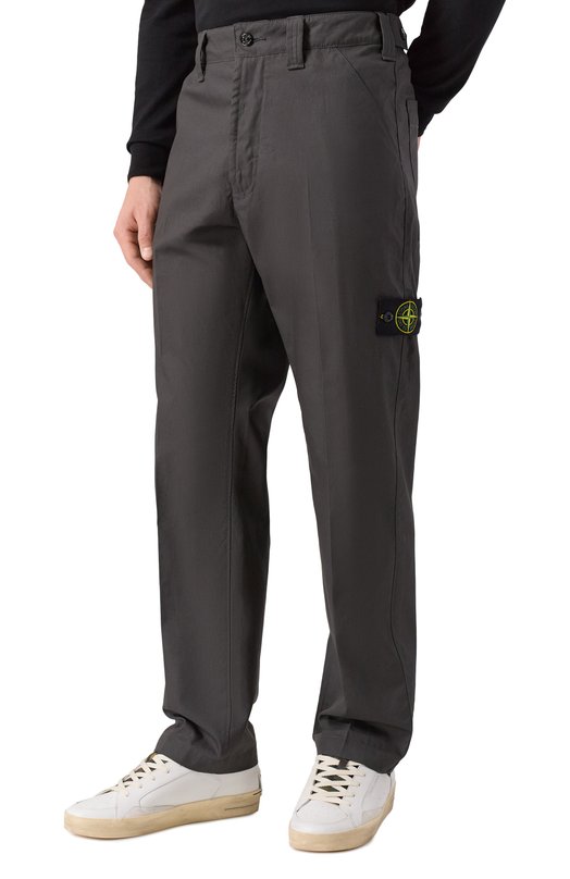 Хлопковые брюки Stone Island K1S153100015/S0011 Серый  K1S153100015/S0011 Фото 3