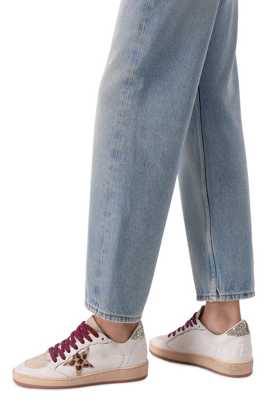 Кожаные кеды Ball Star Golden Goose Deluxe Brand GWF00117.F008068 Белый  GWF00117.F008068 Фото 2