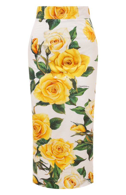 Хлопковая юбка Dolce & Gabbana F4CDFT/FSEHW Разноцветный F4CDFT/FSEHW
