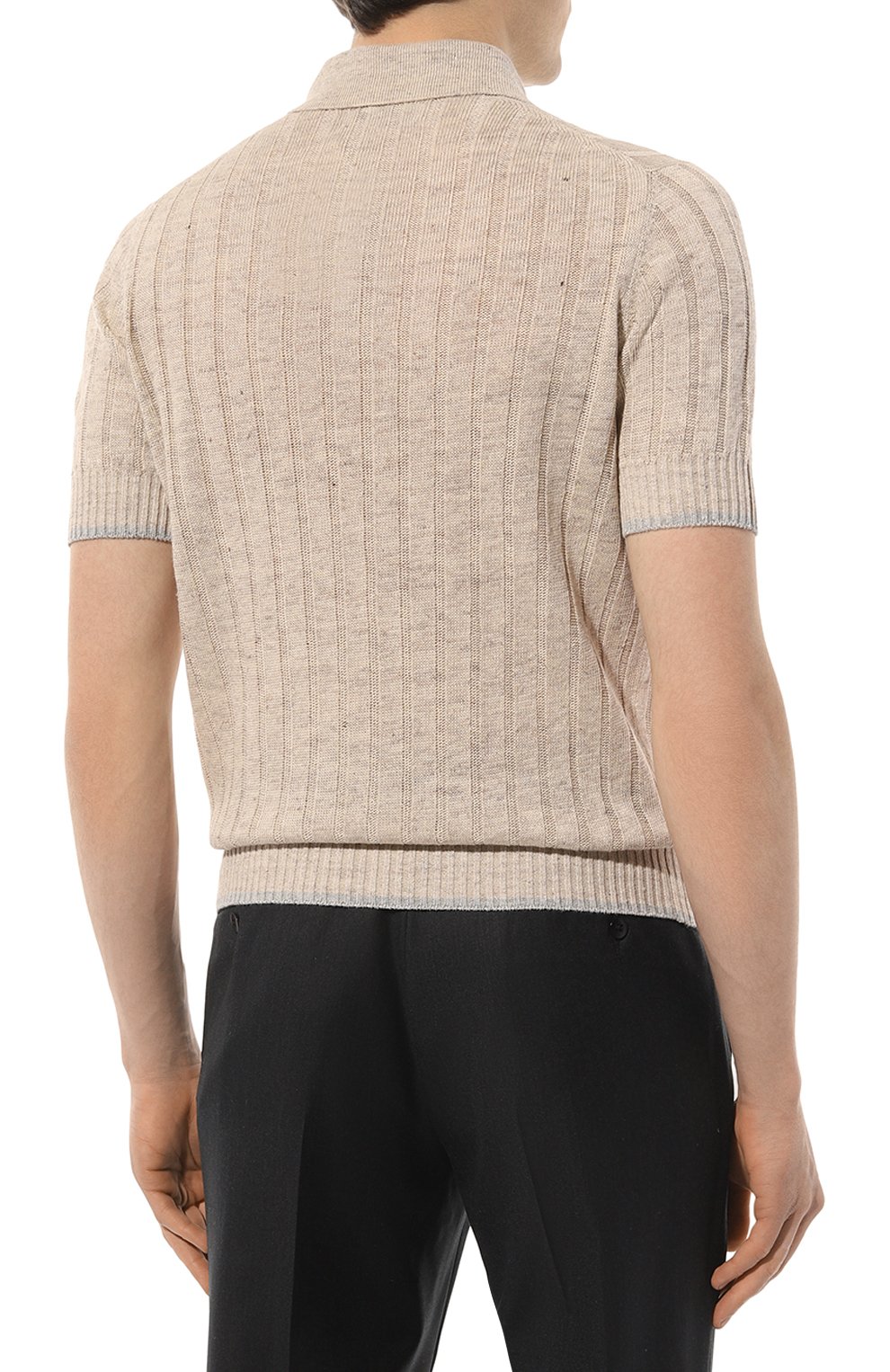Поло изо льна и хлопка BRUNELLO CUCINELLI, арт. M2L70B2256, фото 4