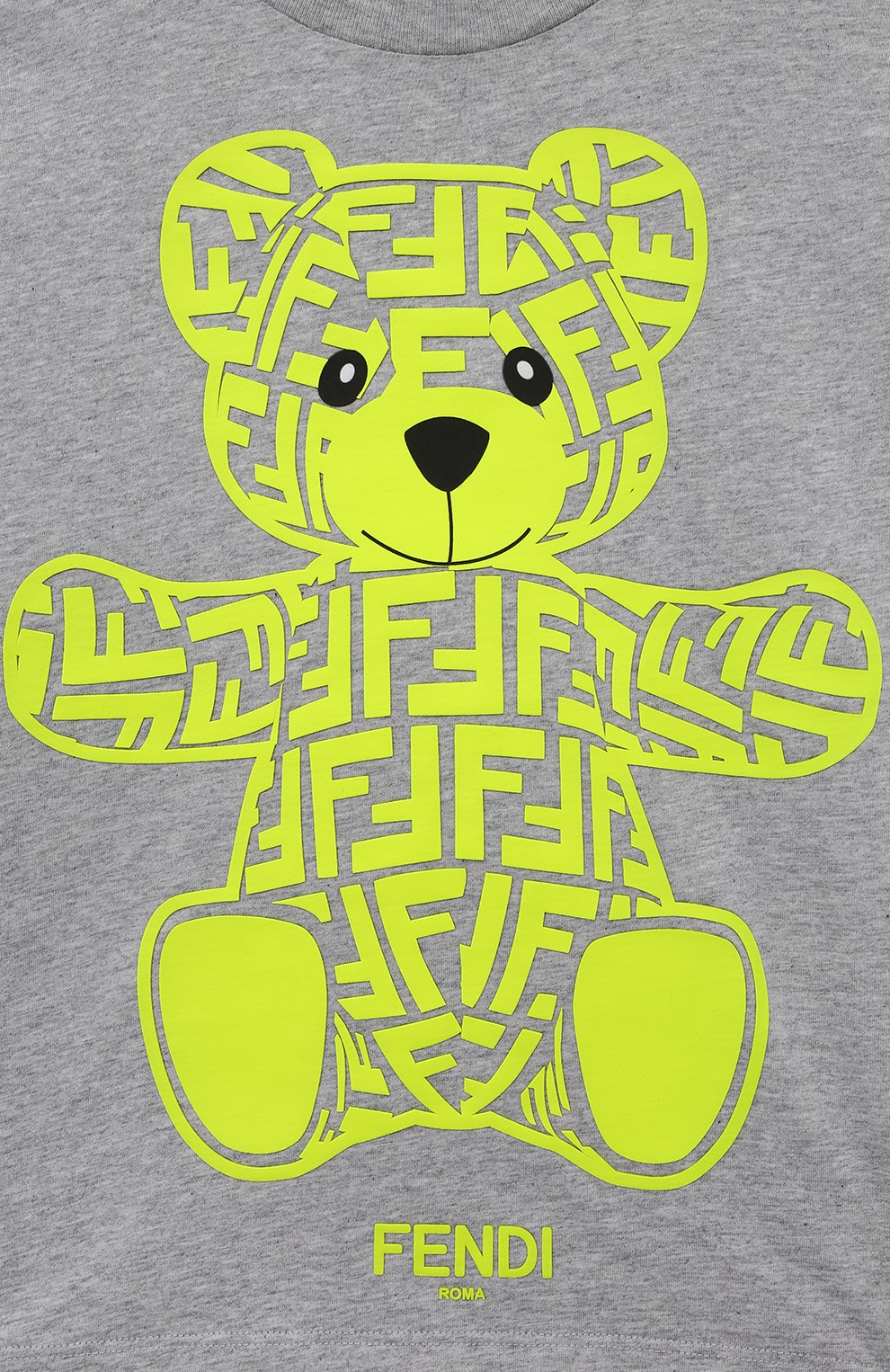 Хлопковая футболка FENDI серого цвета по цене 25750 руб., арт. JUI144/7AJ/4-6, фото 3 Хлопковая футболка FENDI, арт. JUI144/7AJ/4-6, фото 3