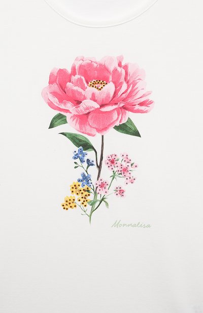 Хлопковая футболка MONNALISA, арт. 71C602, фото 3