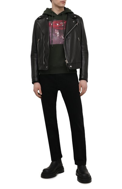 Хлопковое худи OFF-WHITE хаки цвета по цене 55700 руб., арт. 0MBB034S21FLE007, фото 2 Хлопковое худи OFF-WHITE, арт. 0MBB034S21FLE007, фото 2