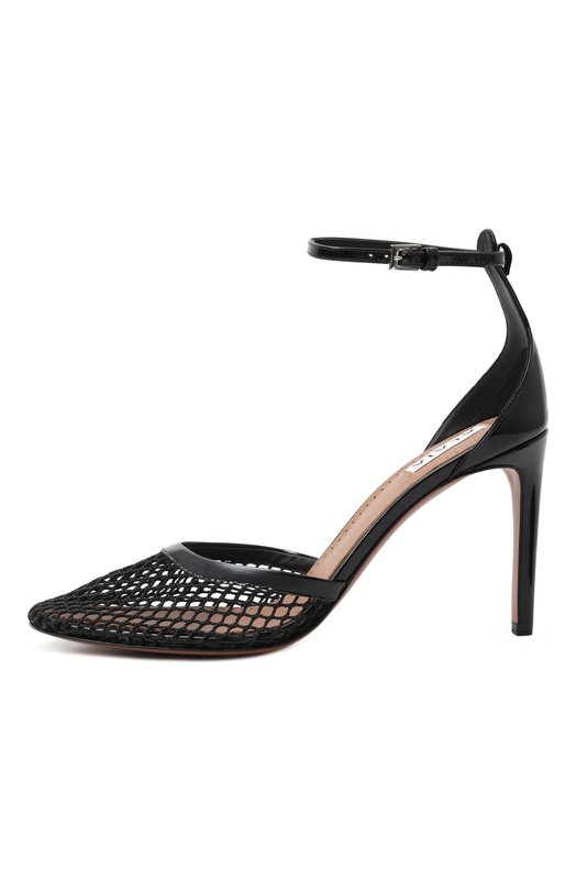 Комбинированные туфли Fishnet 90 Alaia AA3E049TK007 Чёрный  AA3E049TK007 Фото 4